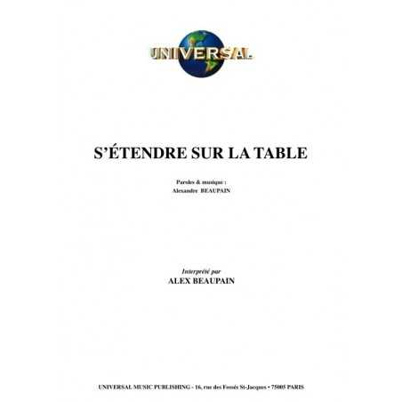 S’ÉTENDRE SUR LA TABLE