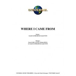 WHERE I CAME FROM