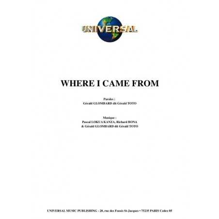 WHERE I CAME FROM