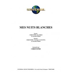 Partition MES NUITS BLANCHES CHRISTOPHE Elsa Alexandra PEREZ Les Vestiges du chaos