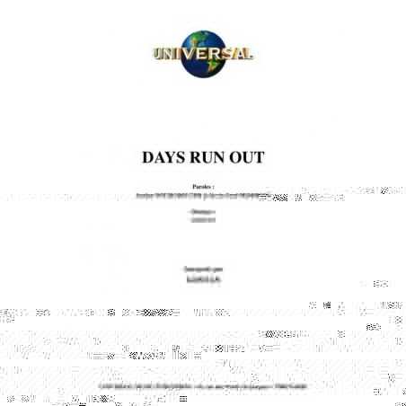 DAYS RUN OUT