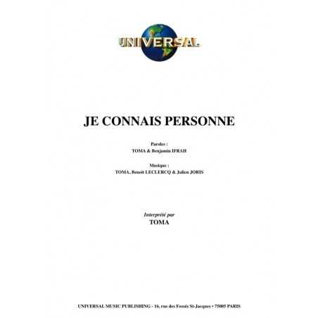 JE CONNAIS PERSONNE