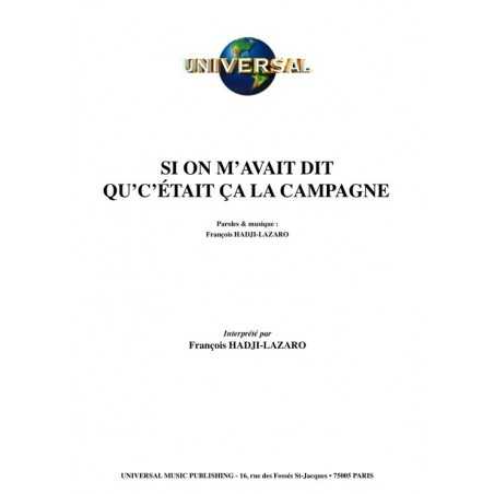 SI ON M'AVAIT DIT QU'C'ÉTAIT ÇA LA CAMPAGNE