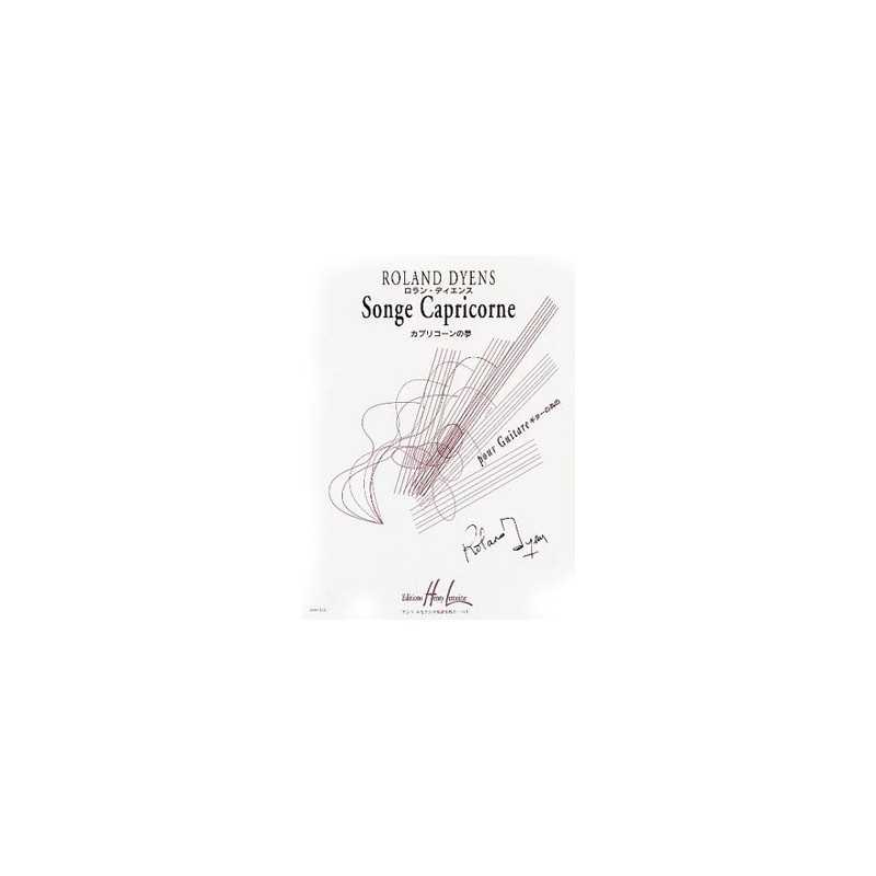Sheet music SONGE CAPRICORNE Roland DYENS