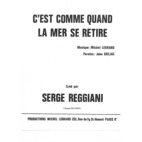 C'EST COMME QUAND LA MER SE RETIRE
