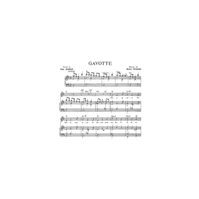 Sheet music GAVOTTE Michel LEGRAND