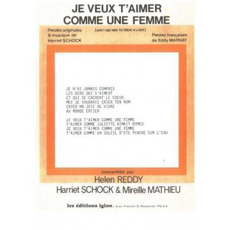 JE VEUX T'AIMER COMME UNE FEMME