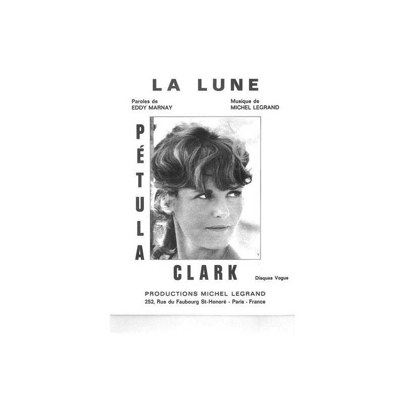 Sheet music LA LUNE Petula CLARK