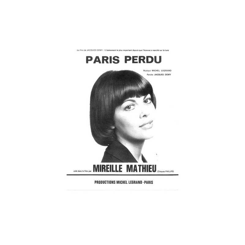 Sheet music PARIS PERDU Mireille MATHIEU pdf