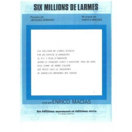 SIX MILLIONS DE LARMES