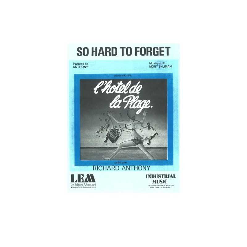 Partition SO HARD TO FORGET Richard ANTHONY pdf
