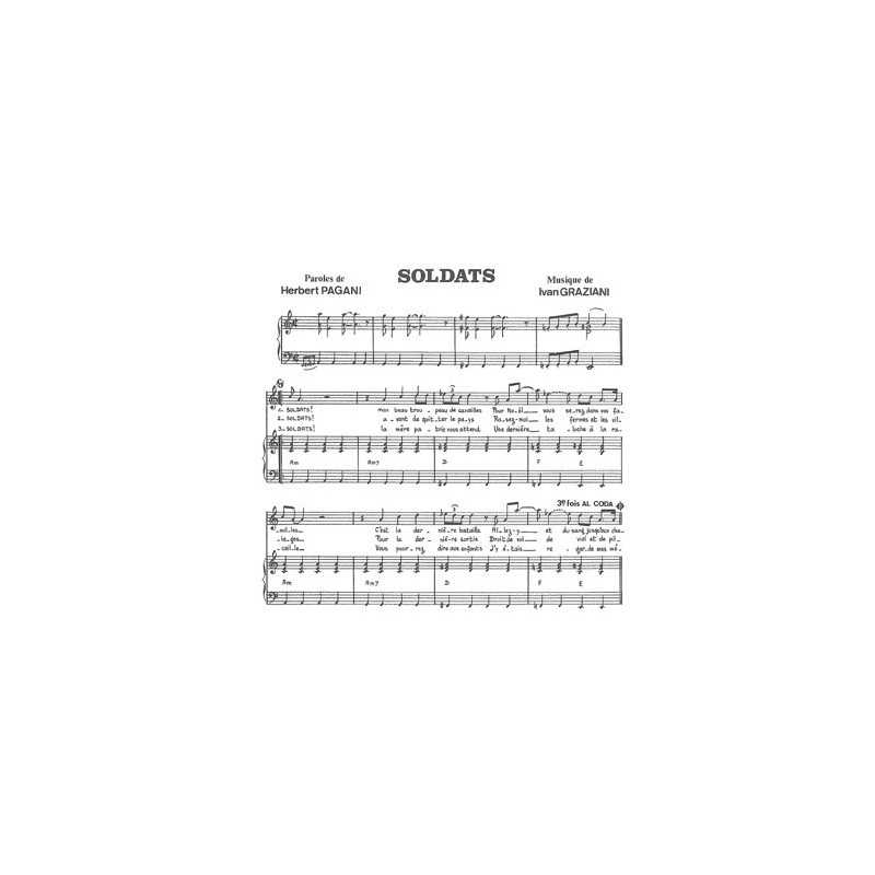 Sheet music SOLDATS Herbert PAGANI pdf