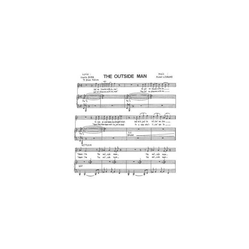 Partition THE OUTSIDE MAN Michel LEGRAND