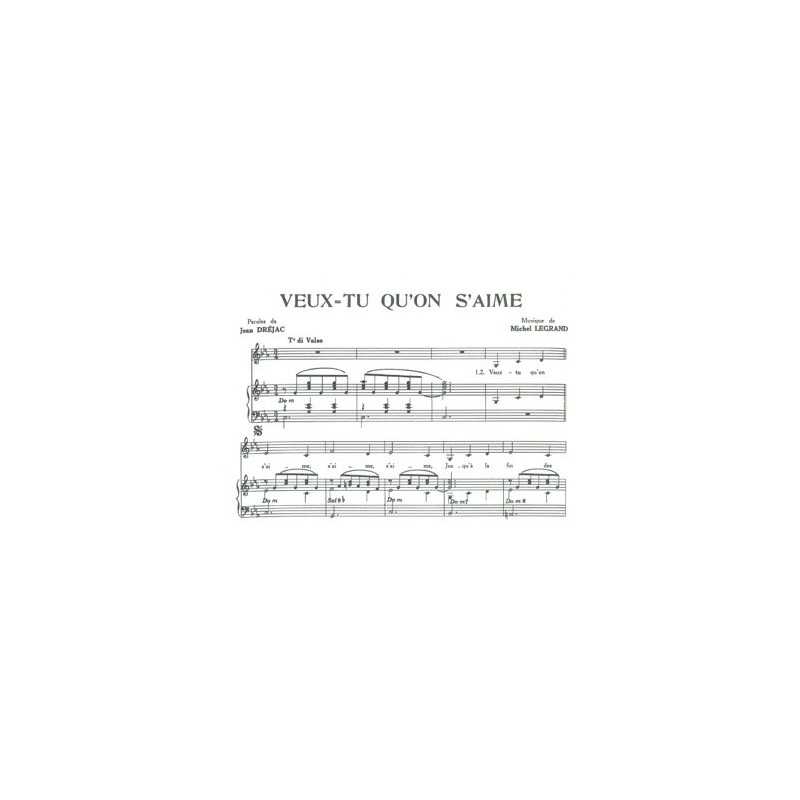 Sheet music VEUX-TU QU'ON S'AIME Mireille MATHIEU