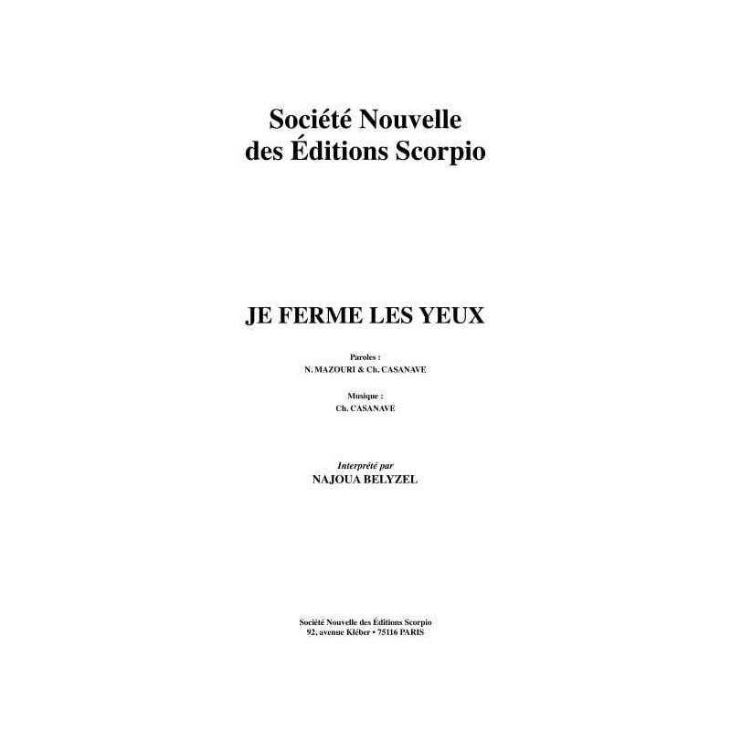 JE FERME LES YEUX