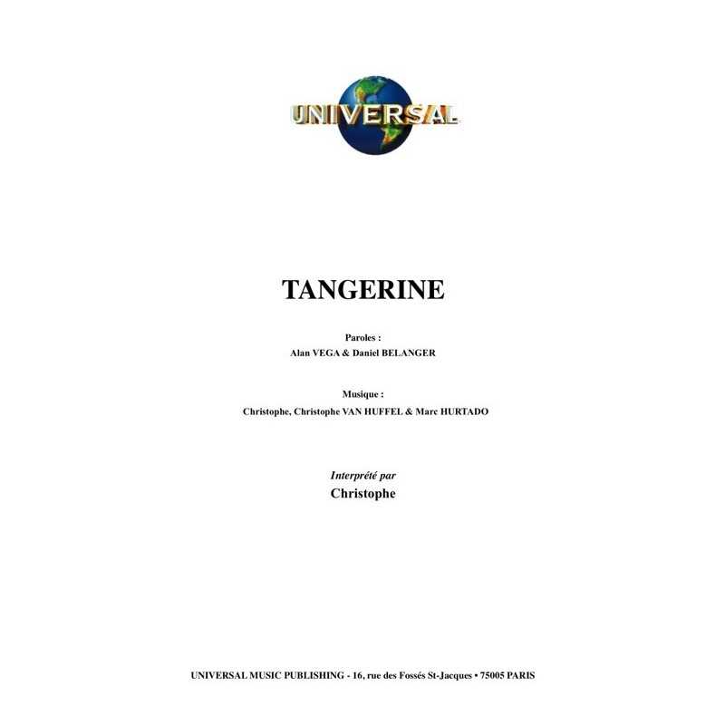 Sheet music TANGERINE Christophe