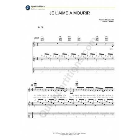 JE L'AIME A MOURIR