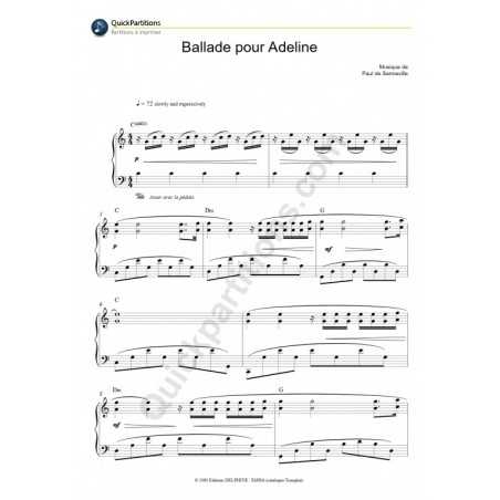 BALLADE POUR ADELINE