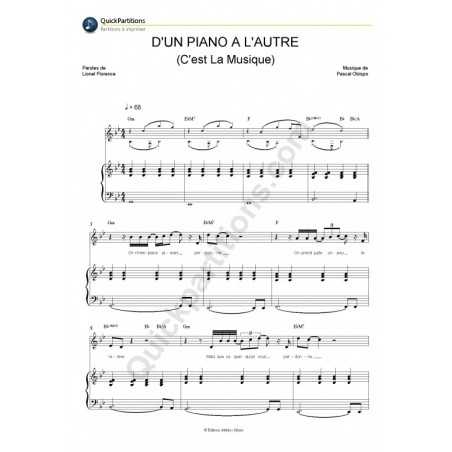 D'UN PIANO À L'AUTRE (C'EST LA MUSIQUE)