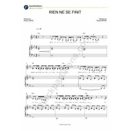 RIEN NE SE FINIT