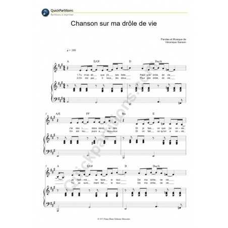 CHANSON SUR MA DRÔLE DE VIE