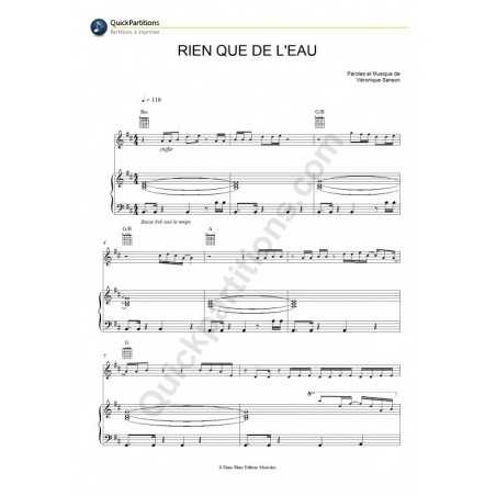 RIEN QUE DE L'EAU