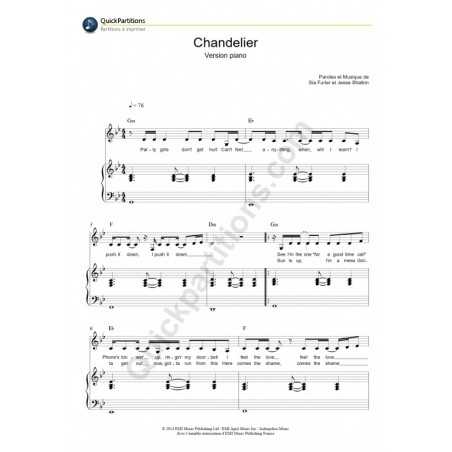 CHANDELIER (VERSION PIANO)