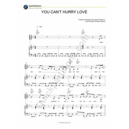 YOU CAN'T HURRY LOVE