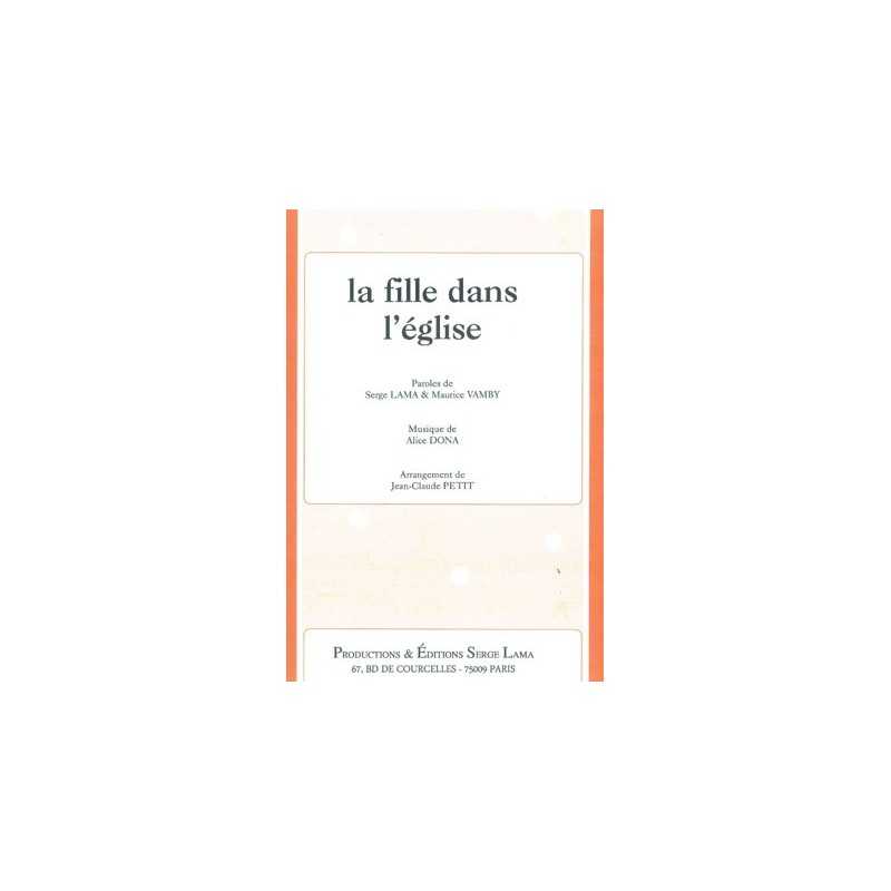 Partition LA FILLE DANS L'ÉGLISE Serge Lama pdf