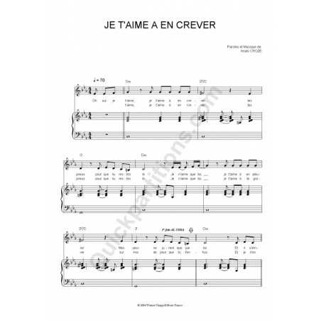 JE T'AIME A EN CREVER