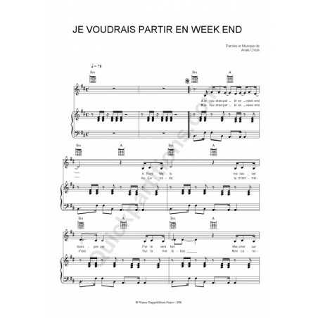 JE VOUDRAIS PARTIR EN WEEK END