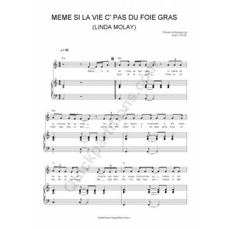 MÊME SI LA VIE C' PAS DU FOIE GRAS (LINDA MOLAY)