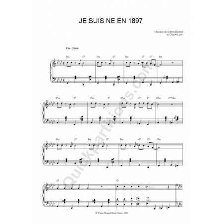 JE SUIS NÉ EN 1897