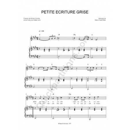 PETITE ECRITURE GRISE