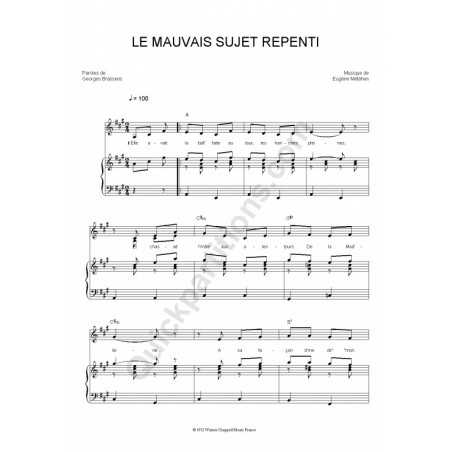 LE MAUVAIS SUJET REPENTI