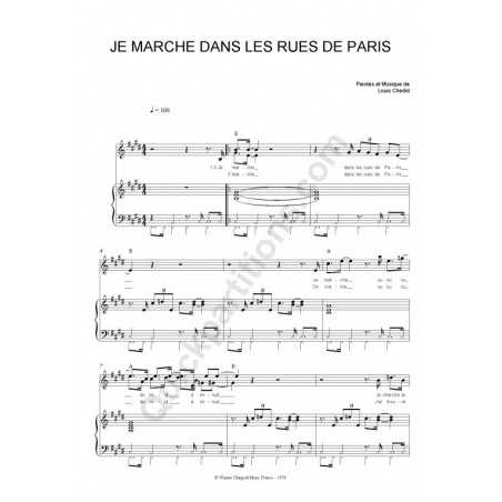JE MARCHE DANS LES RUES DE PARIS