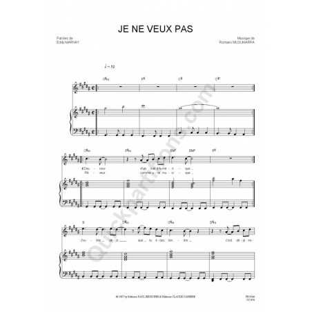 JE NE VEUX PAS