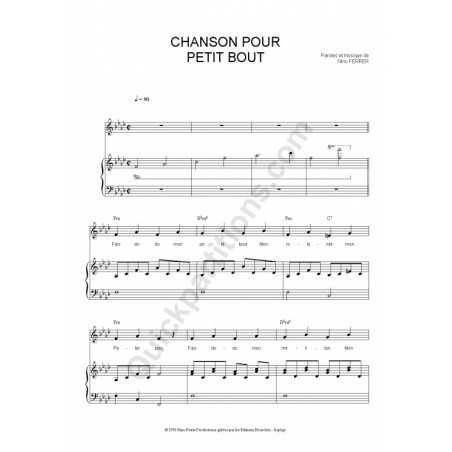 CHANSON POUR PETIT BOUT