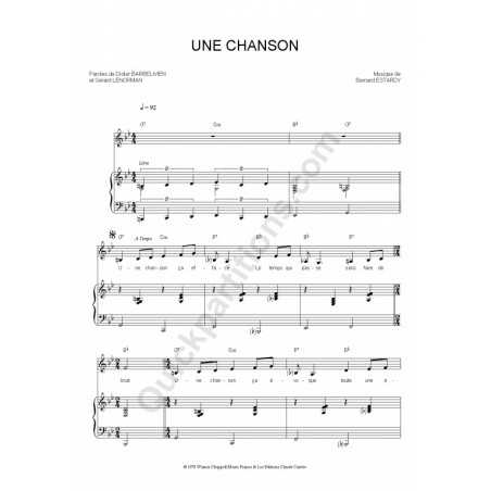 UNE CHANSON