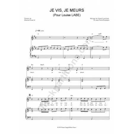 JE VIS JE MEURS (POUR LOUISE LABE)
