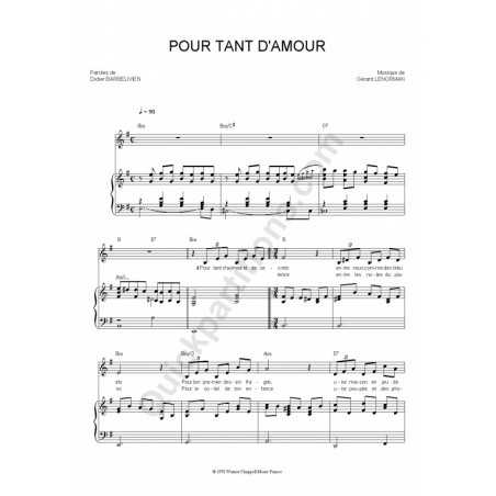POUR TANT D'AMOUR