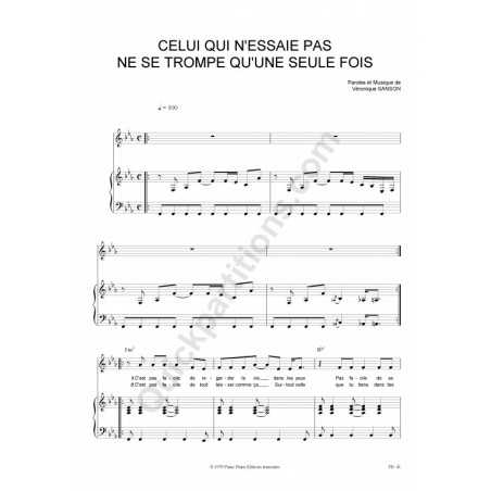 CELUI QUI N'ESSAIE PAS NE SE TROMPE QU'UNE SEULE FOIS
