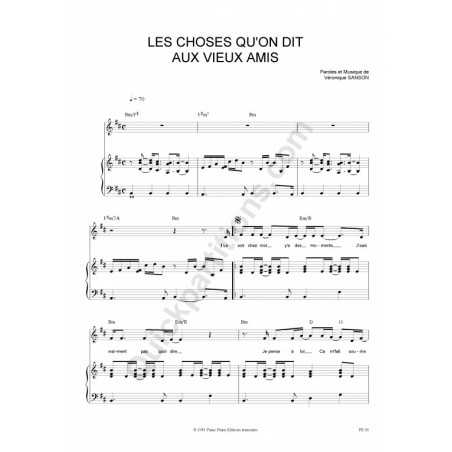 LES CHOSES QU'ON DIT AUX VIEUX AMIS