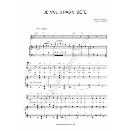 JE N'SUIS PAS SI BÊTE