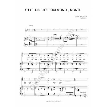 C'EST UNE JOIE QUI MONTE, MONTE