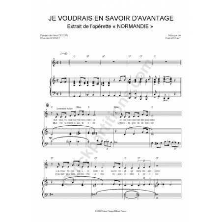 JE VOUDRAIS EN SAVOIR D'AVANTAGE
