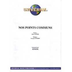 Sheet music NOS POINTS COMMUNS JENIFER