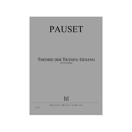 THEORIE DER TRÄNEN: GESANG