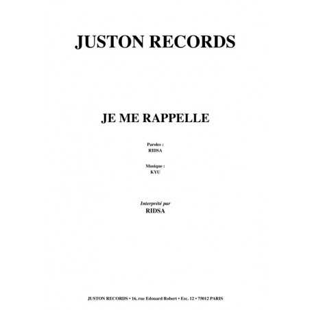 JE ME RAPPELLE