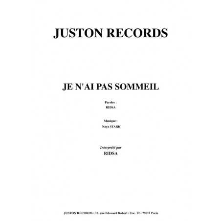 JE N'AI PAS SOMMEIL